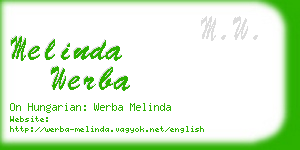 melinda werba business card